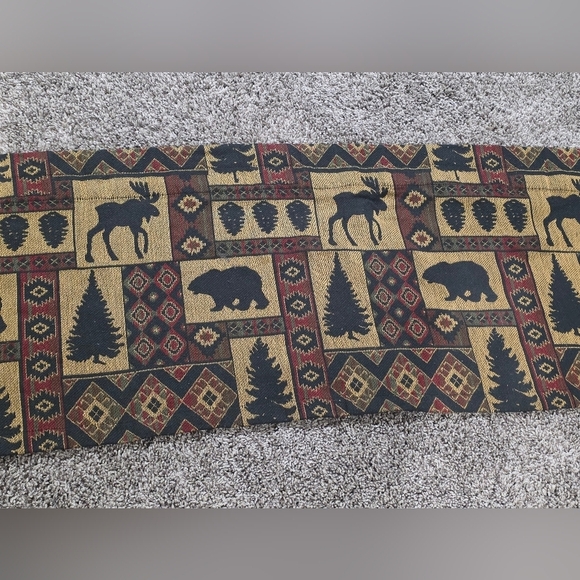 Cabin decor Other - Rustic Lodge / Cabin style tapestry window valance 48"×16"